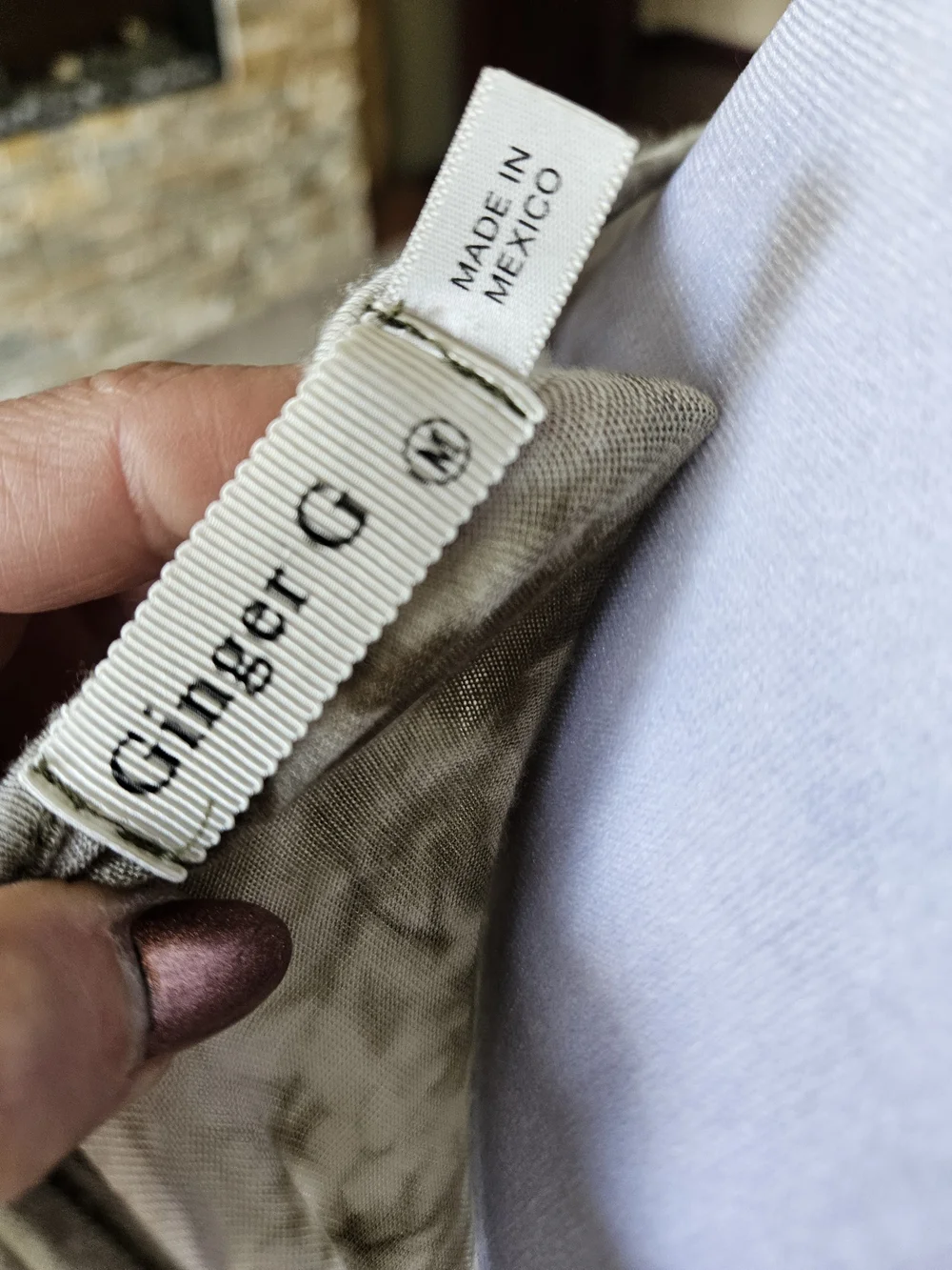 Ginger G Green tye dye long sleeve criss cross top Size Medium - Picture 5 of 5